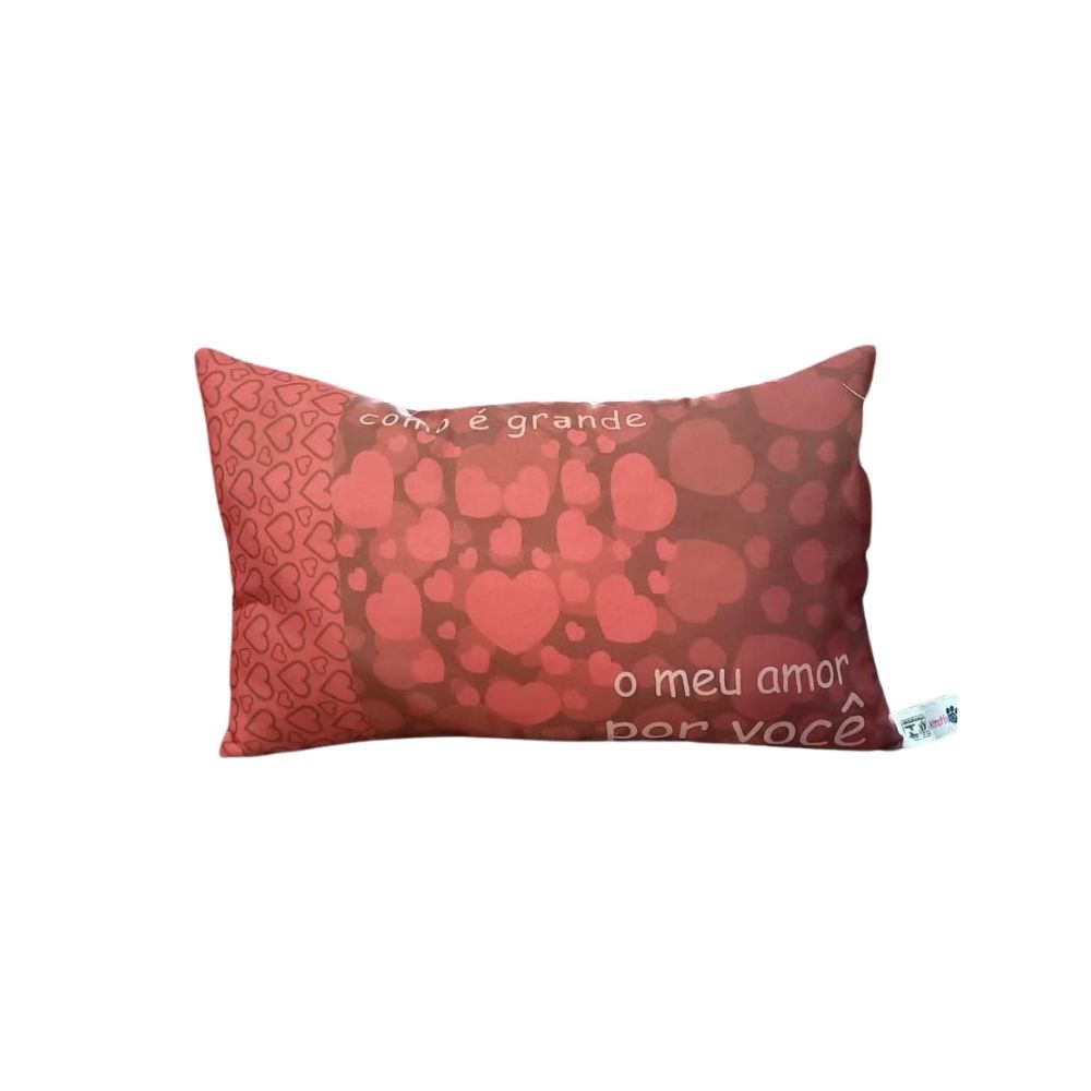 Almofada coração com frase Almofada coração com frase