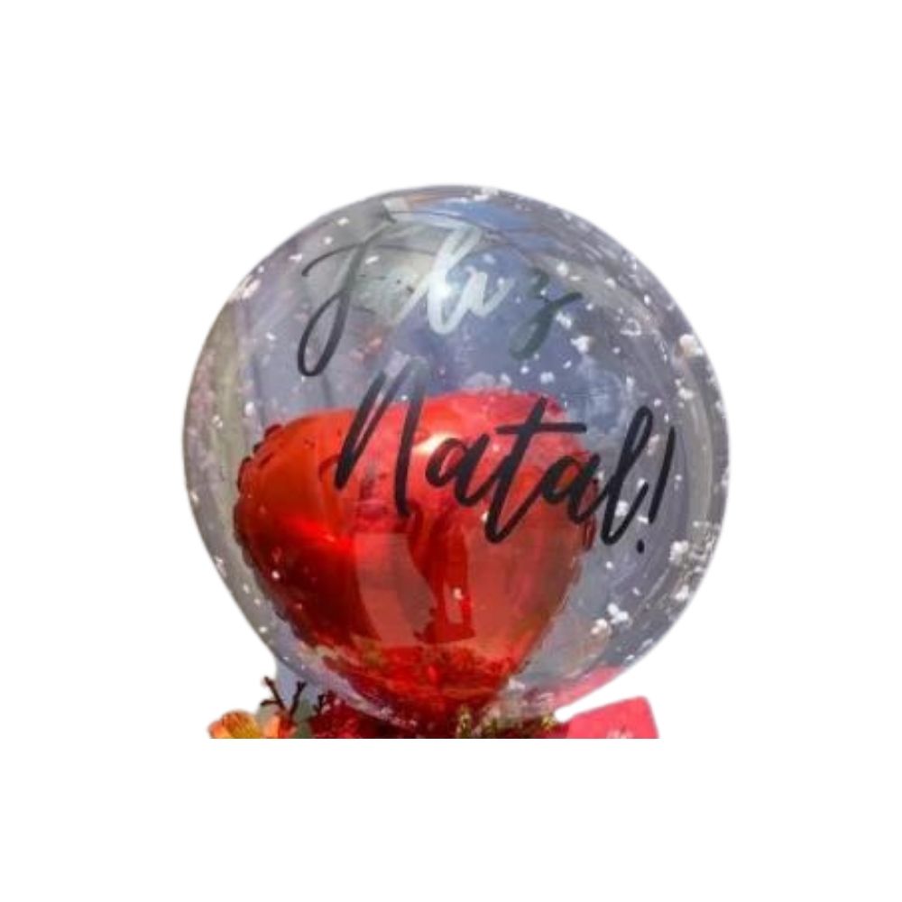 Balão Bubble com Coração médio