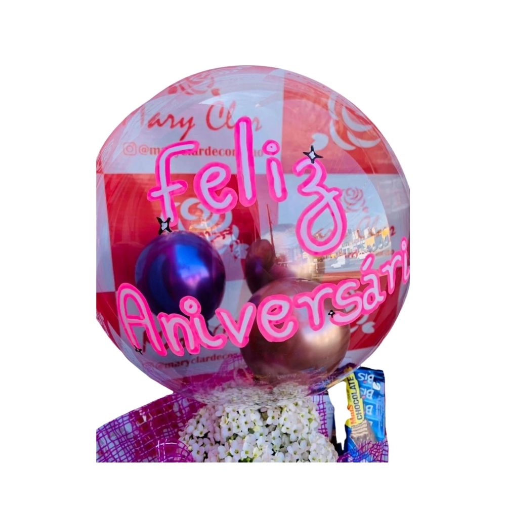 Balão bubble com Bexigas