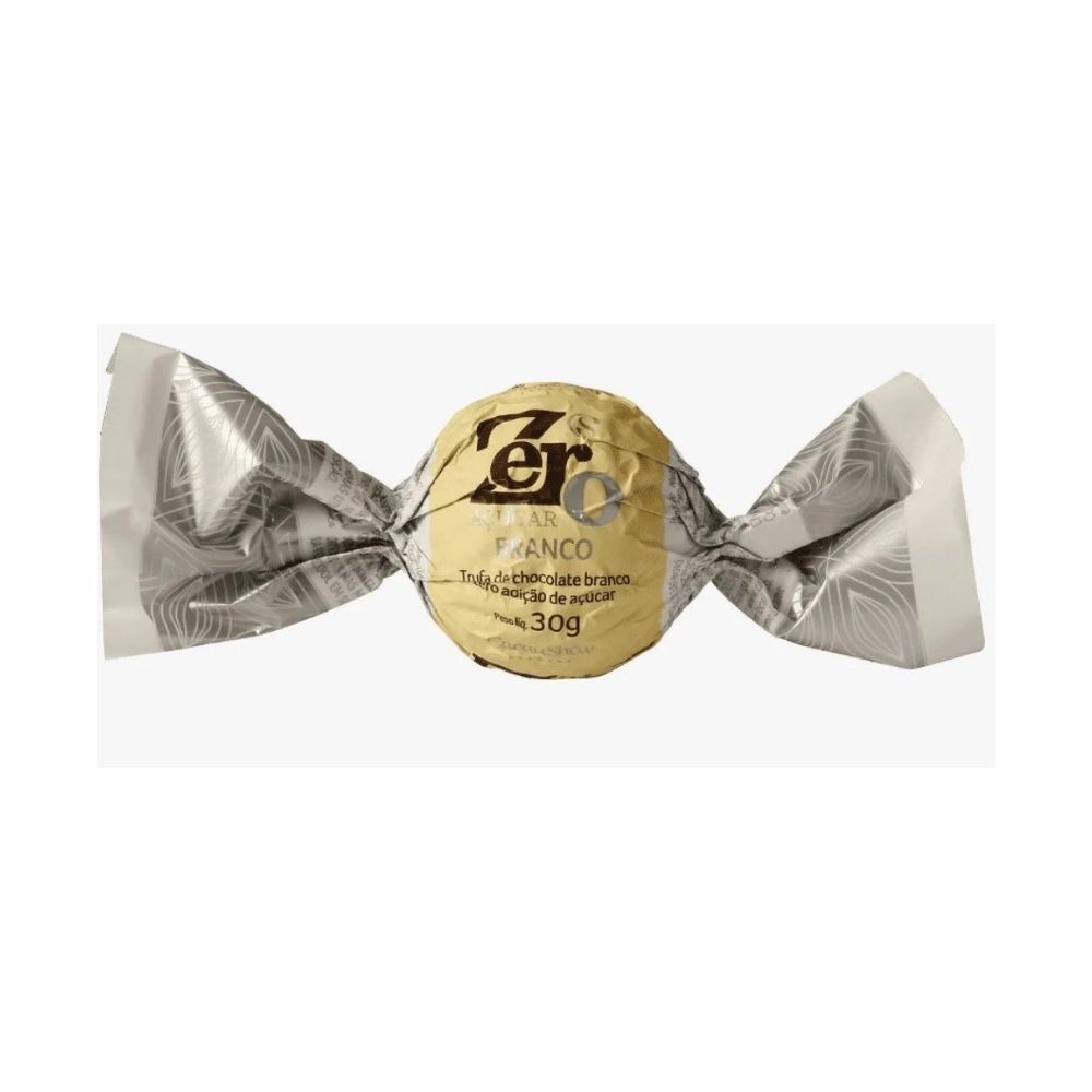 Trufa de chocolate branco zero adição de açúcar 30g